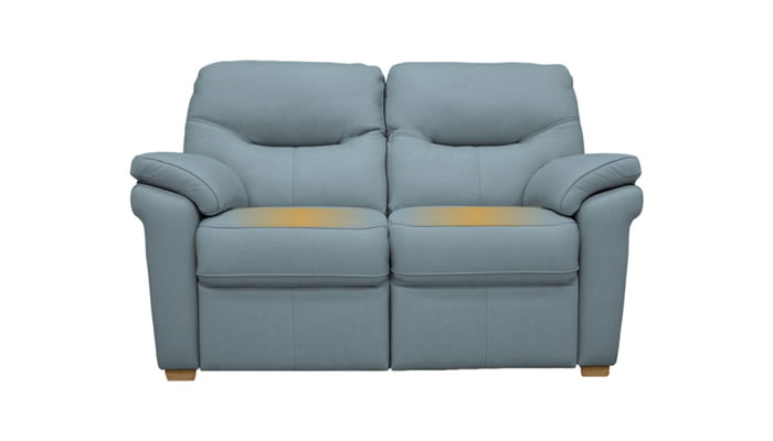 G Plan Seattle Heated Leather 2 Seater Sofa Cambridge Sky